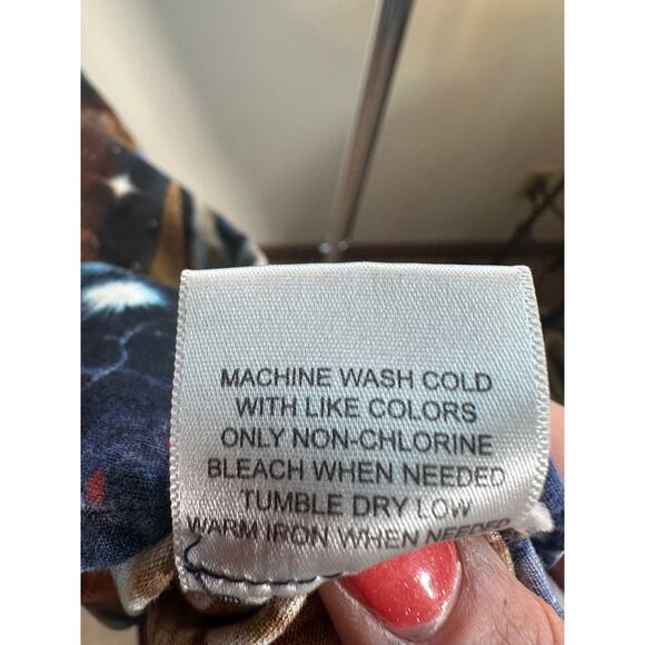 Modcloth Women's Blue Sleeveless Galaxy Universe Skater Dress Size Medium - Picture 8 of 9